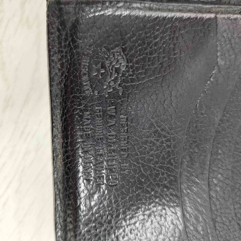 イルビゾンテ IL BISONTE 本革 シボ革 L字ファスナー レザー二つ折り財布 メンズ