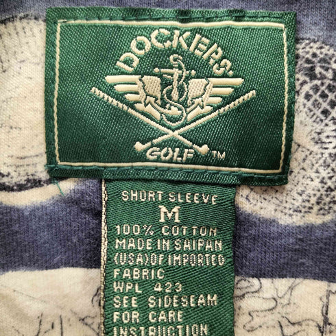 ドッカーズ DOCKERS 総柄ポロシャツ メンズ M