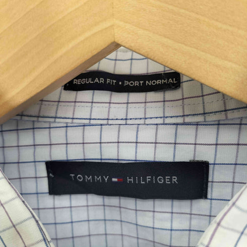 トミーヒルフィガー TOMMY HILFIGER REGULAR FIT PORT NORMAL グラフチェック ホリゾンタルカラー L/S シャツ メンズ import:M