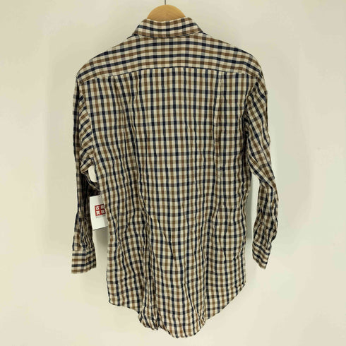 アクアスキュータム AQUASCUTUM 90-00S クラブチェック レギュラーカラー L/S シャツ メンズ import:M