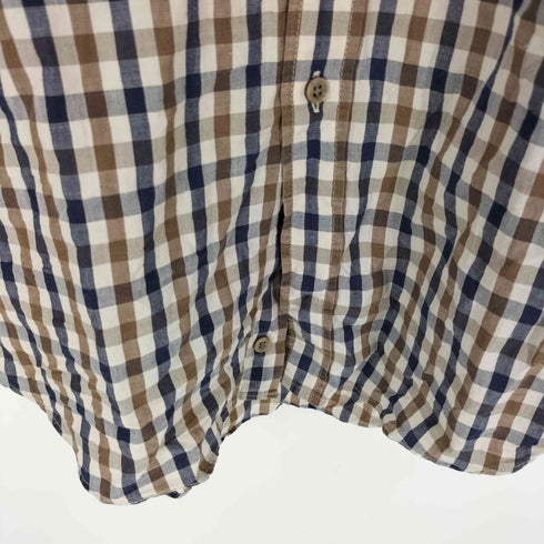アクアスキュータム AQUASCUTUM 90-00S クラブチェック レギュラーカラー L/S シャツ メンズ import:M