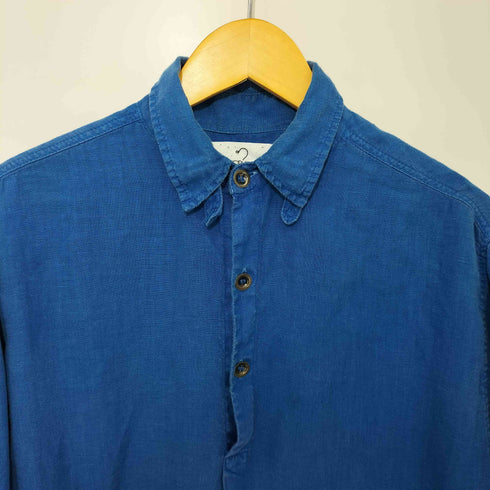 autrefois Euro Work リネングランパシャツ メタルボタン メンズ