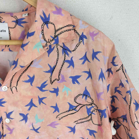 ツモリチサト TSUMORI CHISATO オープンカラー 総柄 半袖シャツ レディース JPN:S
