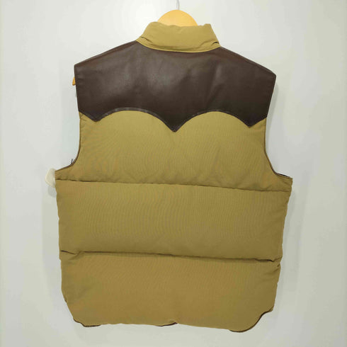 シュガーケーン SUGAR CANE LATHER YOKE DOWN VEST レザーヨーク・ダウンベスト メンズ L