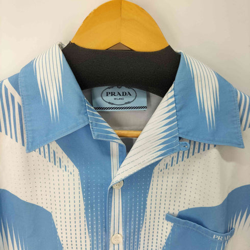 プラダ PRADA 2020年 オープンカラーS/Sシャツ 開襟 ボックスシルエット メンズ import:L