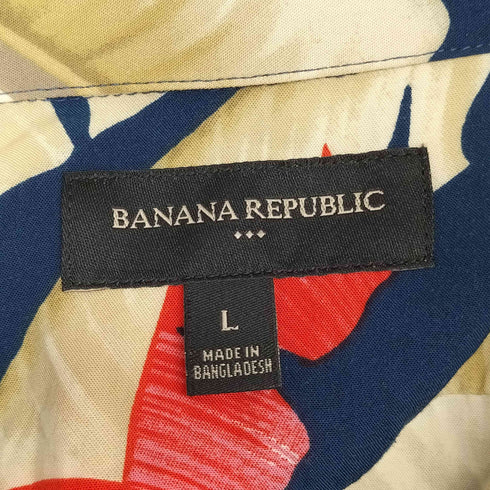 バナナリパブリック BANANA REPUBLIC 総柄 S/S レーヨンアロハシャツ レディース import:L