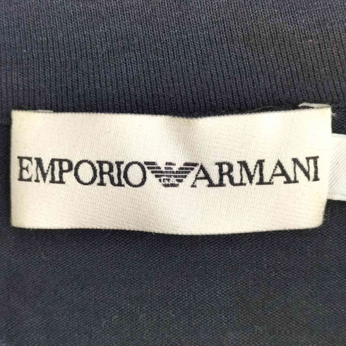 エンポリオアルマーニ EMPORIO ARMANI ロゴプリント 袖テープ 長袖ポロシャツ メンズ import:L