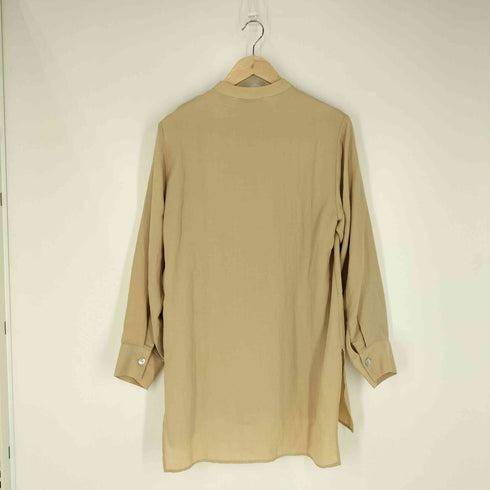 ザラ ZARA ハーフボタンバンドカラーロングシャツ レディース import:XS