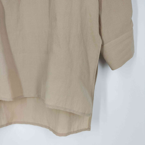 ザラ ZARA ハーフボタンバンドカラーロングシャツ レディース import:XS
