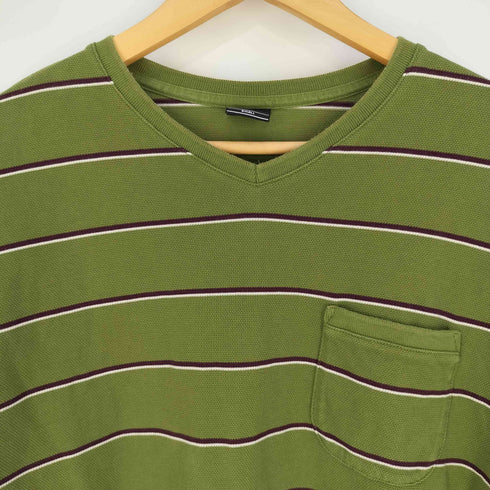プア PWA SHAVED KANOKO BD V-NECK 鹿の子 ボーダー VネックTシャツ メンズ JPN:S