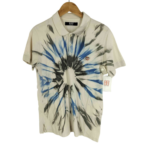 ラフバイラフシモンズ RAF BY RAF SIMONS タイダイ染め 鹿の子ポロシャツ メンズ import:M