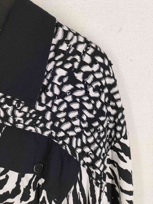FAITH OLD ゼブラ柄 ジップアップQ レーヨンQ シャツジャケット メンズ import:XL