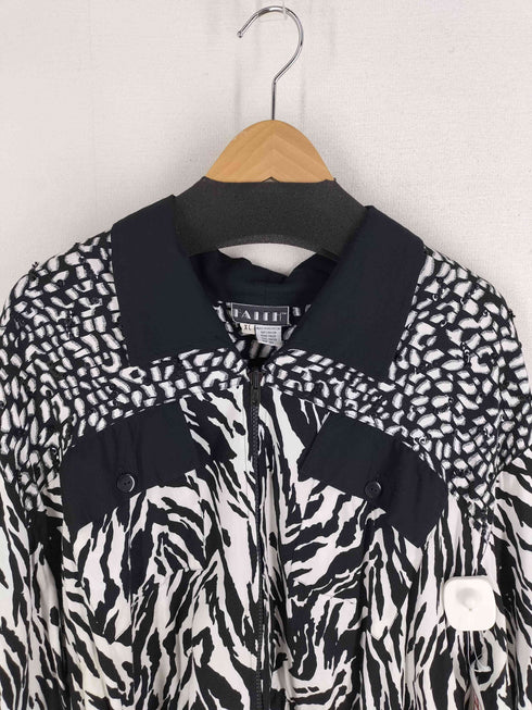 FAITH OLD ゼブラ柄 ジップアップQ レーヨンQ シャツジャケット メンズ import:XL