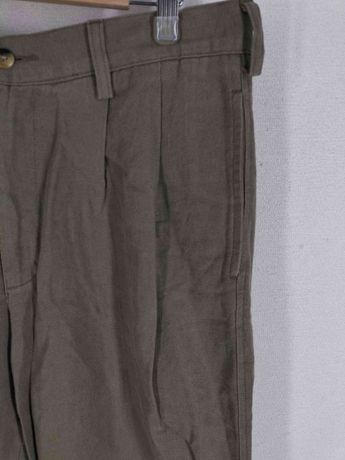 90S FIELD GEAR リネンブレンド 2タックパンツ メンズ 32X34