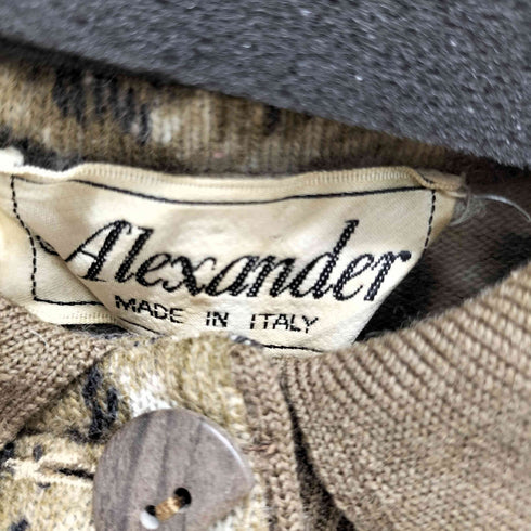 Alexander イタリア製 トラ柄L/S ポロシャツ レオパード柄 レディース EUR:46