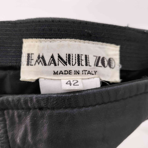 IMANUEL ZOO イタリア製 レザースカート 台形 レディース EUR:40-42
