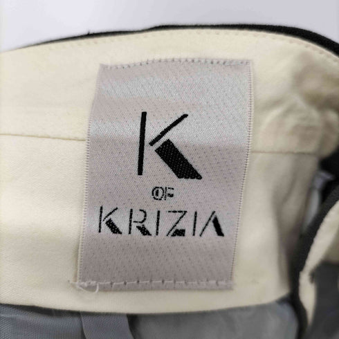 ケイオブクリッツィア K of KRIZIA ウール100 2タックセンタープレスワイドスラックス メンズ ウエスト88