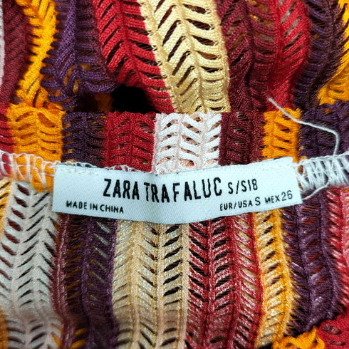 ザラ ZARA メッシュプリーツワンピース レディース S