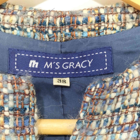 エムズグレイシー Ms GRACY カメリアジップ ツイードコート レディース 38