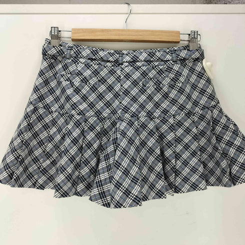 バーバリーブルーレーベル BURBERRY BLUE LABEL チェック プリーツ ミニ キュロット レディース JPN:38