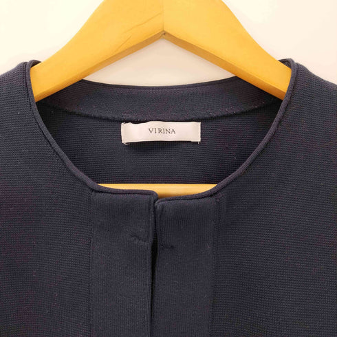 VIRINA ソフトノーカラージャケット ニットジャケット レディース JPN:M