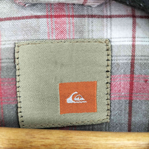 クイックシルバー Quiksilver 00S オープンカラーチェック L/S シャツ メンズ import:L