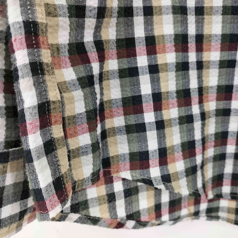 カンサイ KANSAI シアサッカー L/S チェックシャツ メンズ JPN:L