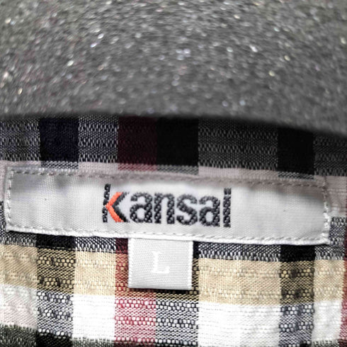 カンサイ KANSAI シアサッカー L/S チェックシャツ メンズ JPN:L