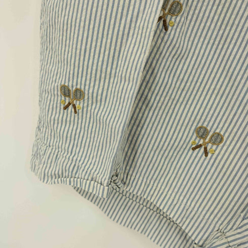 ポロバイラルフローレン Polo by RALPH LAUREN テニスラケット刺繍 ストライプショーツ ハーフパンツ メンズ