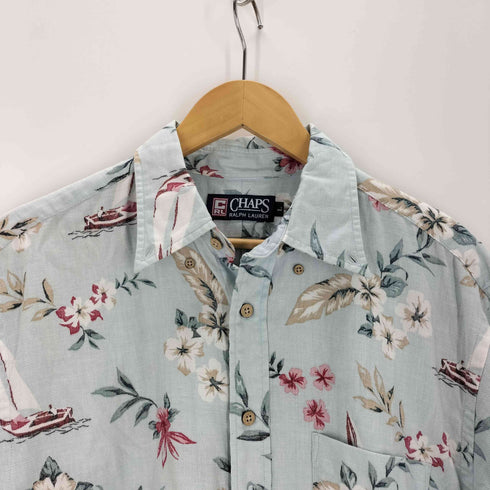 チャップスラルフローレン CHAPS RALPH LAUREN 90-00S ハイビスカスボタンダウンシャツ メンズ JPN:L