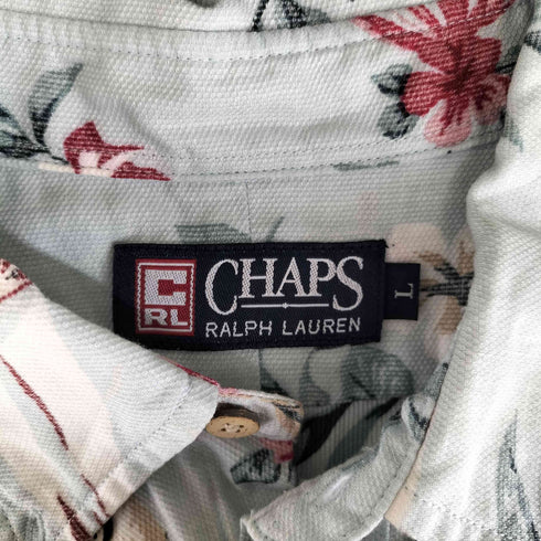 チャップスラルフローレン CHAPS RALPH LAUREN 90-00S ハイビスカスボタンダウンシャツ メンズ JPN:L