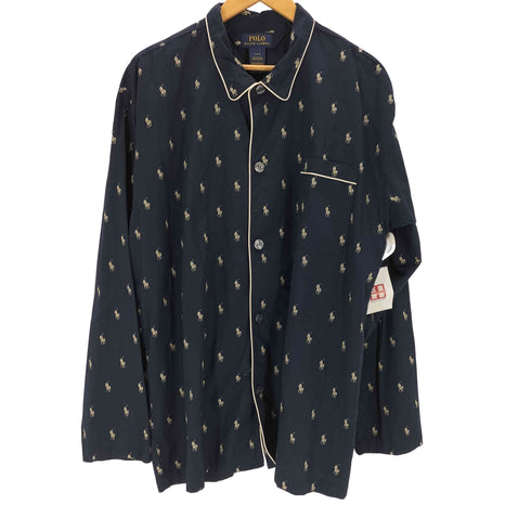 ポロラルフローレン POLO RALPH LAUREN ポニー総柄 パジャマシャツ メンズ import:L