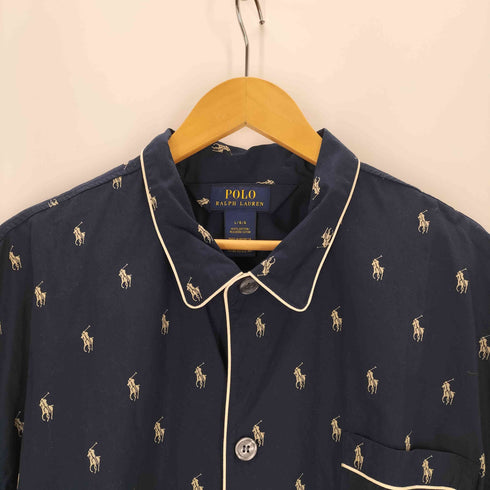 ポロラルフローレン POLO RALPH LAUREN ポニー総柄 パジャマシャツ メンズ import:L