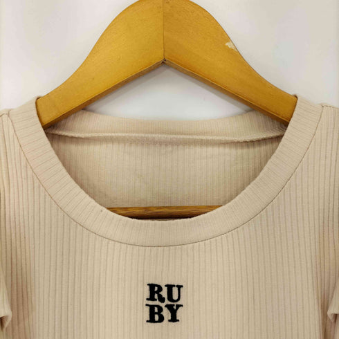 RUBY AND YOU チュールドッキングリブカットソー レディース FREE