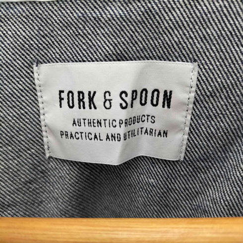フォークアンドスプーン FORK&SPOON ノーカラーデニムジャケット レディース JPN:1