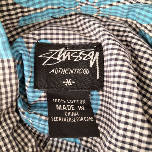 ステューシー Stussy ギンガムチェック 花柄 S/S シャツ メンズ JPN:M