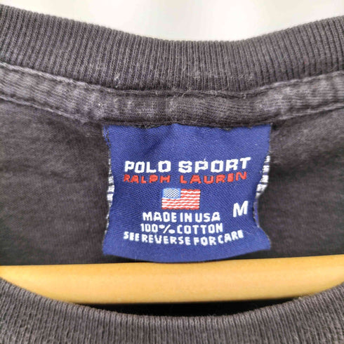 ポロスポーツラルフローレン POLO SPORT RALPH LAUREN 90S MADE IN USA フロントプリント S/S クルーネック Tシャツ メンズ import:M