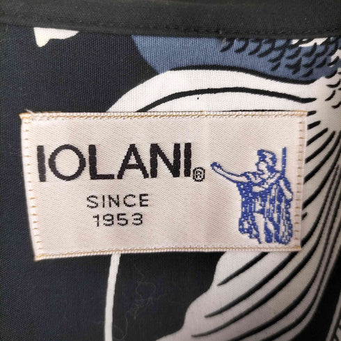 イオラニ IOLANI 金魚柄 ループカラー レーヨン アロハシャツ メンズ JPN:M