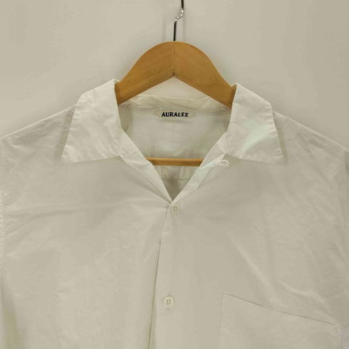 オーラリー AURALEE SELVEDGE WEATHER CLOTH OPEN COLLARED メンズ JPN:4