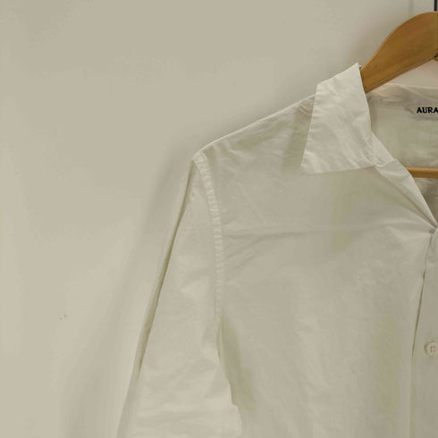 オーラリー AURALEE SELVEDGE WEATHER CLOTH OPEN COLLARED メンズ JPN:4