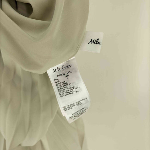 ミラオーウェン Mila Owen 21SS ウエストコード太幅プリーツスカート レディース JPN:0