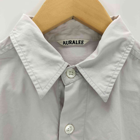 オーラリー AURALEE WASHED FINX TWILL HALF SLEEVED BIG SHIRTS メンズ JPN:3