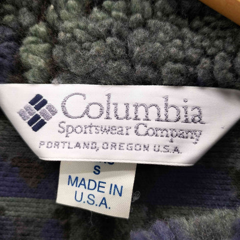 コロンビア Columbia 90S USA製 ボアフリースジャケット スナップ メンズ import:S