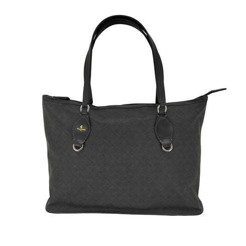 ペレボルサ PELLE BORSA 総柄 モノグラム レザー トート バッグ レディース