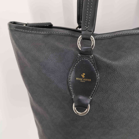ペレボルサ PELLE BORSA 総柄 モノグラム レザー トート バッグ レディース