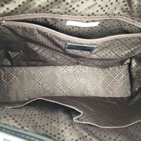 ペレボルサ PELLE BORSA 総柄 モノグラム レザー トート バッグ レディース