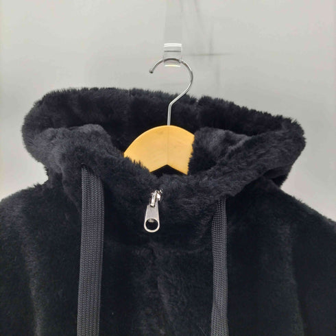 ベルシュカ BERSHKA Faux Fur Hooded Jacket ファージップジャケット レディース import:L