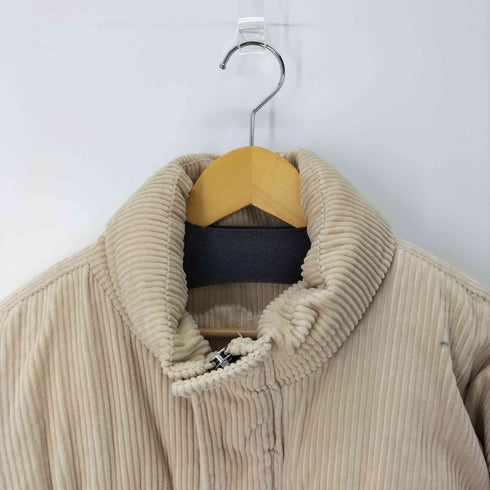 ザラ ZARA コーデュロイ パフ ダウンジャケット ドローコード レディース import:XL