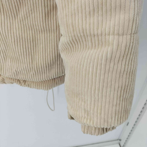 ザラ ZARA コーデュロイ パフ ダウンジャケット ドローコード レディース import:XL