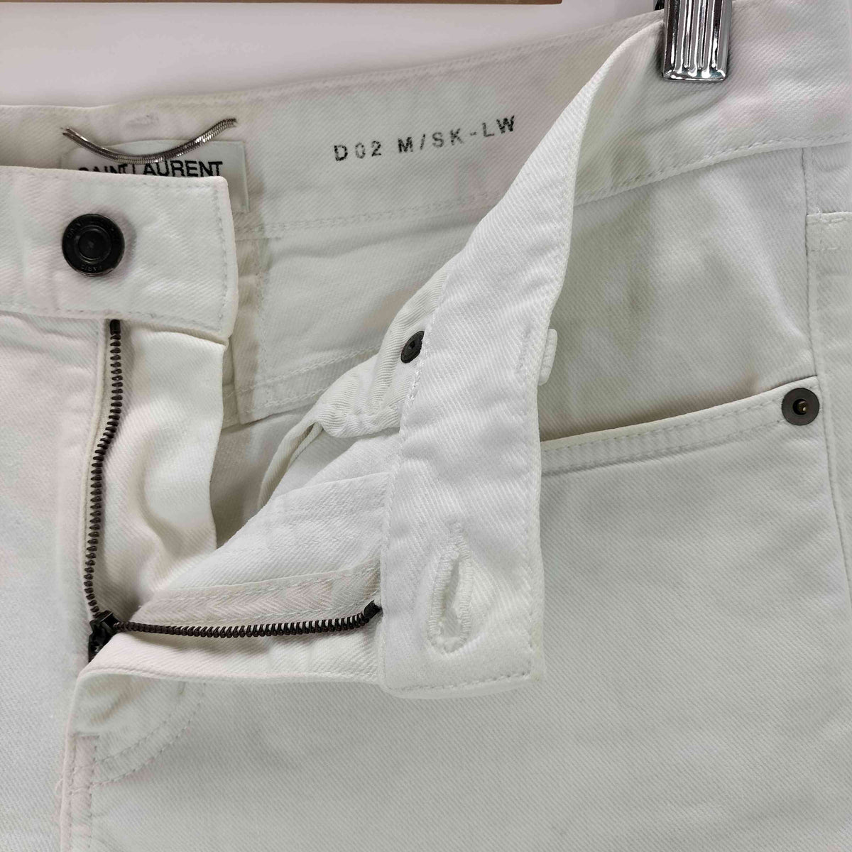 サンローランパリ SAINT LAURENT PARIS D02 M/SK-LW ホワイトスキニー